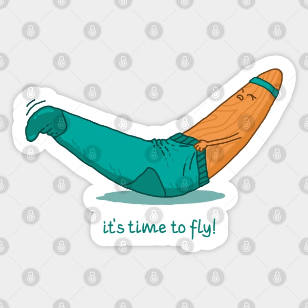 it's time to fly! Sticker by gotoup